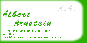 albert arnstein business card